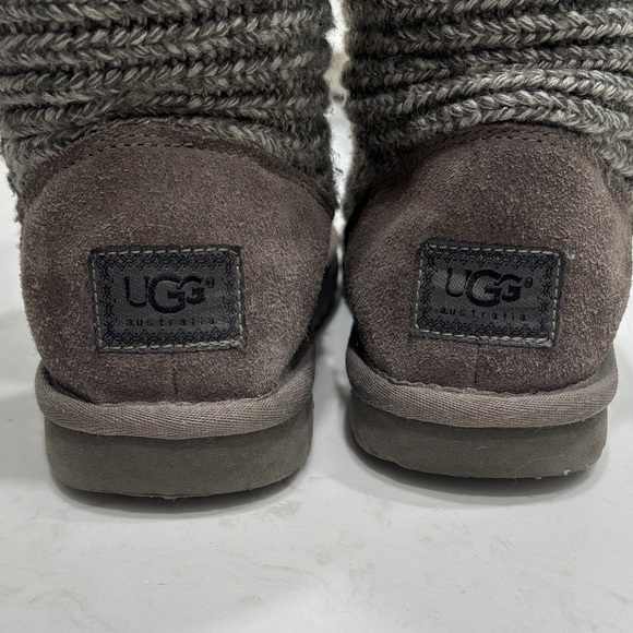 UGG Gray Knit Button Boots - Picture 5 of 11
